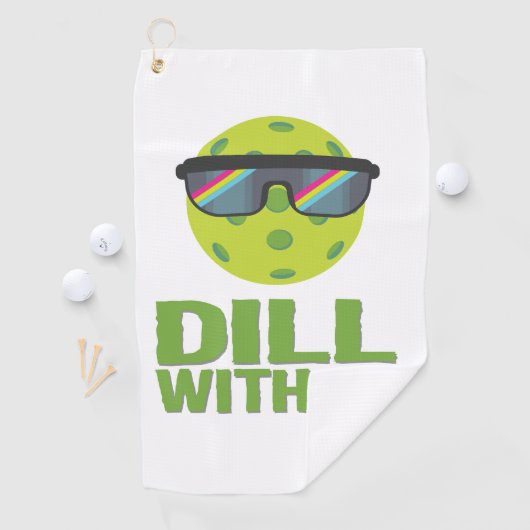Grappig met Pickleball Microfiber Towel Golfhanddoek (Insitu)