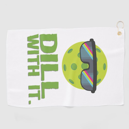 Grappig met Pickleball Microfiber Towel Golfhanddoek (Horizontaal)