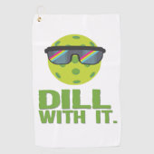 Grappig met Pickleball Microfiber Towel Golfhanddoek (Voorkant)