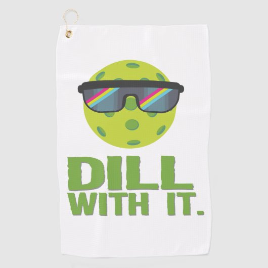 Grappig met Pickleball Microfiber Towel Golfhanddoek (Voorkant)