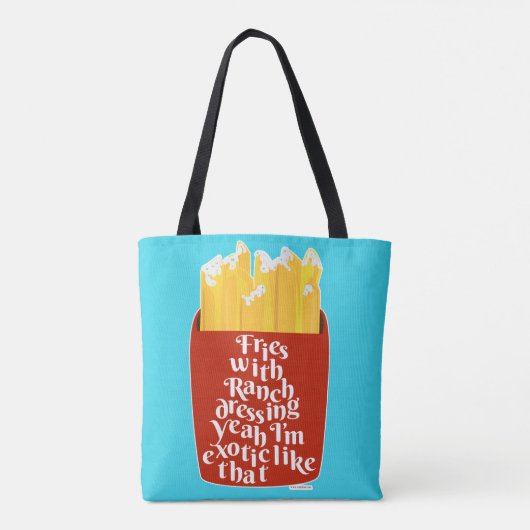 Grappig met Ranch Slogan Humor Fun Tote Bag (Achterkant)