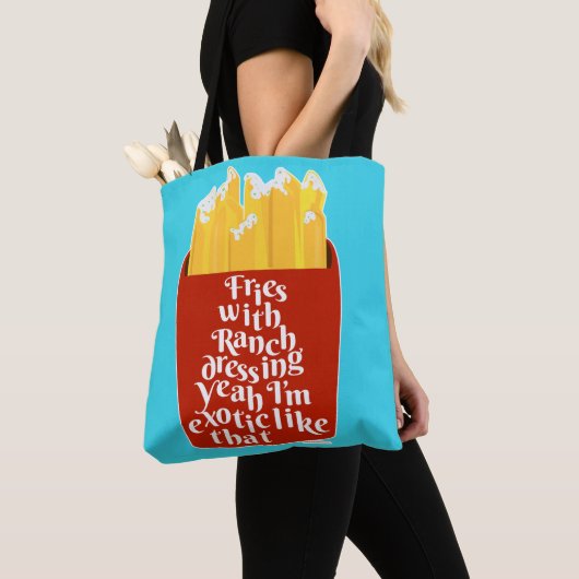 Grappig met Ranch Slogan Humor Fun Tote Bag (Dichtbij)