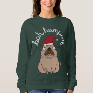 Grappig met Scrooge Pug Uganda met Kerstmis Trui