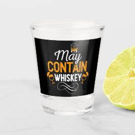 grappig met whiskey word art shot glas