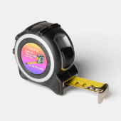 Grappig meten succes naam faux glitter kleurrijk rolmaat (Hoek)