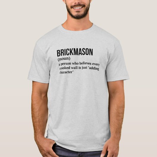 Grappig Metselaar Definitie T-Shirt voor Mannen (Voorkant)