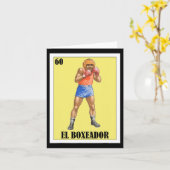 Grappig Mexicaans boksen ontwerp - El Boxeador 2 Kaart (Gele Bloem)