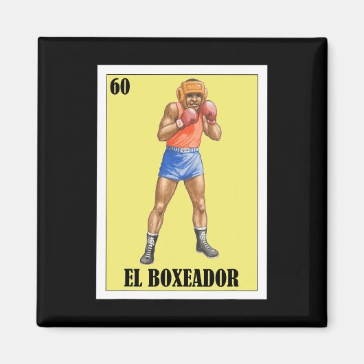 Grappig Mexicaans boksen ontwerp - El Boxeador 2 Magneet (Voorkant)
