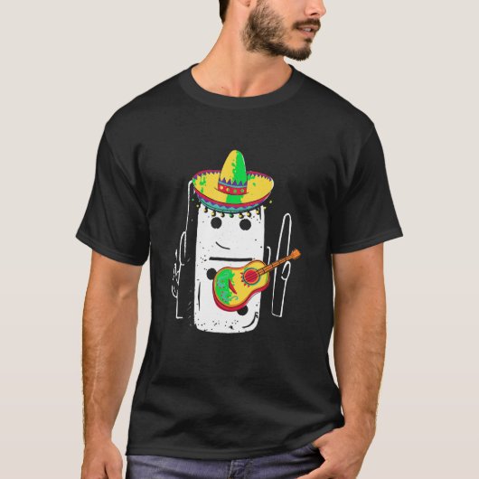 Grappig Mexicaans Domino Botten Domino Speler T Sh T-shirt (Voorkant)