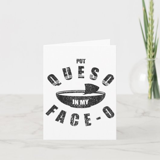 Grappig Mexicaans eten Cinco De Mayo Stop Queso In Kaart (Voorkant)