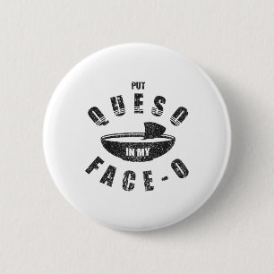 Grappig Mexicaans eten Cinco de Mayo zet Queso in  Ronde Button 5,7 Cm