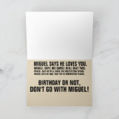 GRAPPIG MEXICAANS GUY VERJAARDAG WENSKAART KAART (Binnen)