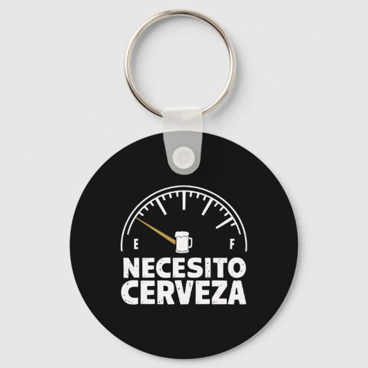 Grappig Mexicaans Ik heb bier nodig Necesito Cerve Sleutelhanger (Voorkant)