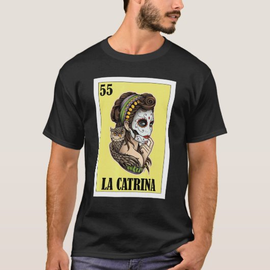 Grappig Mexicaans ontwerp - La Catrina T-shirt (Voorkant)