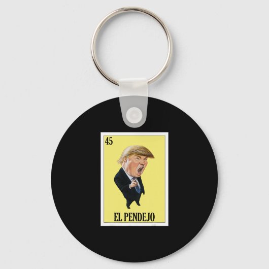 Grappig Mexicaans ontwerp tegen Trump - El Pendejo Sleutelhanger (Voorkant)