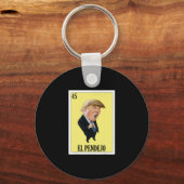 Grappig Mexicaans ontwerp tegen Trump - El Pendejo Sleutelhanger (Voorkant)