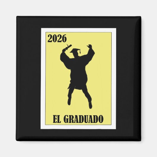 Grappig Mexicaans ontwerp voor afstuderen - El Gra Magneet (Voorkant)