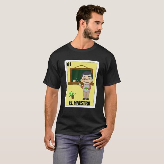 Grappig Mexicaans ontwerp voor leraren El Maestro  T-shirt (Voorkant volledig)