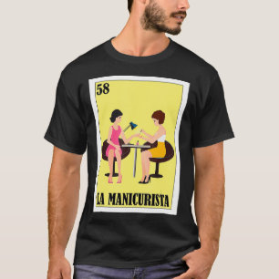 Grappig Mexicaans ontwerp voor Nail Tech La Manicu T-shirt