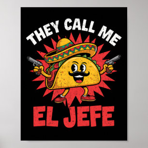 Grappig Mexicaans shirt voor Cinco De Mayo Grappig Poster
