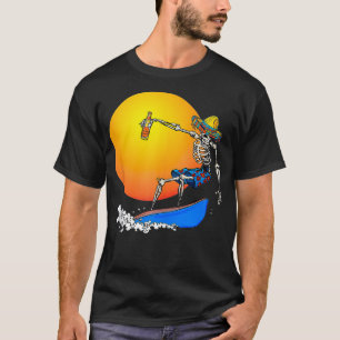 Grappig Mexicaans surfen skelet Drink Beer T-shirt