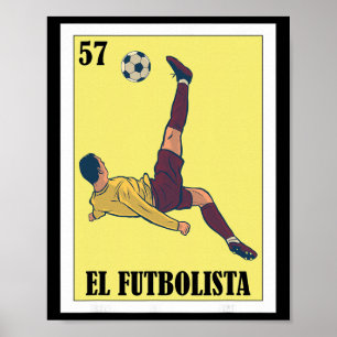 Grappig Mexicaans voetbalontwerp - El Futbolista Poster