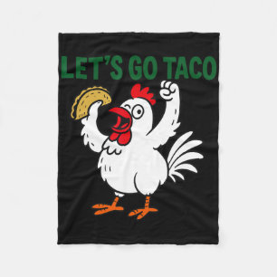 Grappig Mexican Chicken T-shirt Rooster Design met Fleece Deken