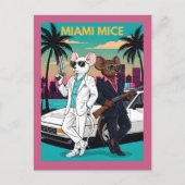 Grappig Miami-thema jaren 80 Briefkaart (Voorkant)