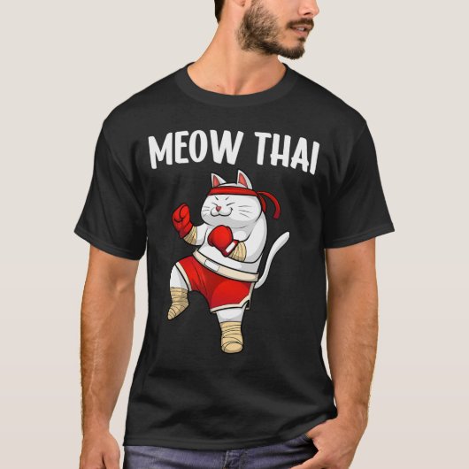 Grappig miauw thai ontwerp voor mannen vrouwen mua t-shirt (Voorkant)