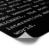 Grappig Michael voor iedereen die Mike Shirt heet Poster (Hoek)