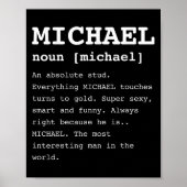 Grappig Michael voor iedereen die Mike Shirt heet Poster (Voorkant)