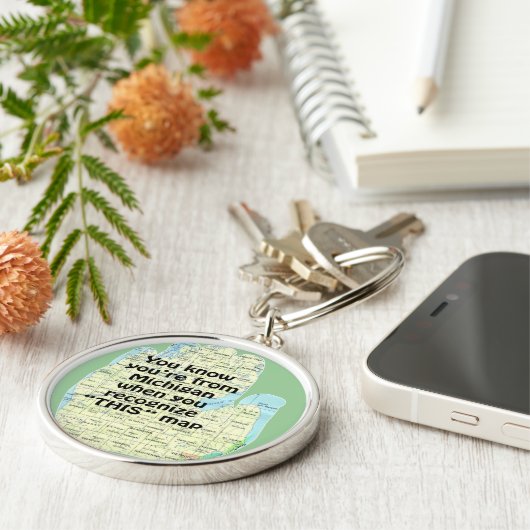 Grappig Michigan Yooper Up North Michigander grapp Sleutelhanger (Zijkant)