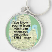 Grappig Michigan Yooper Up North Michigander grapp Sleutelhanger (Voorkant)