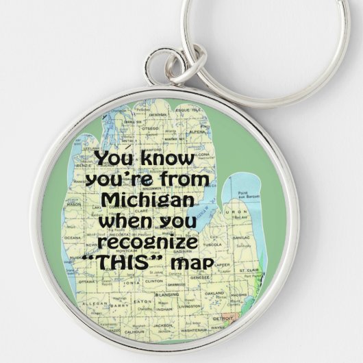 Grappig Michigan Yooper Up North Michigander grapp Sleutelhanger (Voorkant)