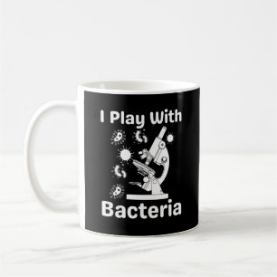 Grappig microbioloog met bacteriën koffiemok