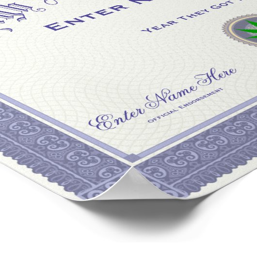 Grappig middelbare school diploma poster (Hoek)