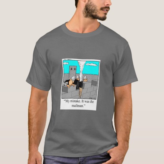 Grappig Middeleeuws Humor T-shirt (Voorkant)