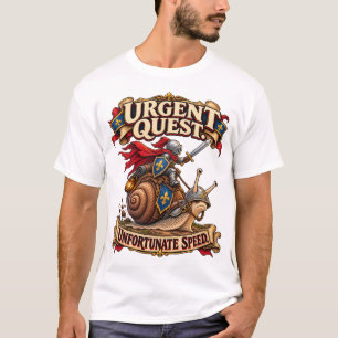 Grappig Middeleeuws Slakken Ridder T-Shirt Dring