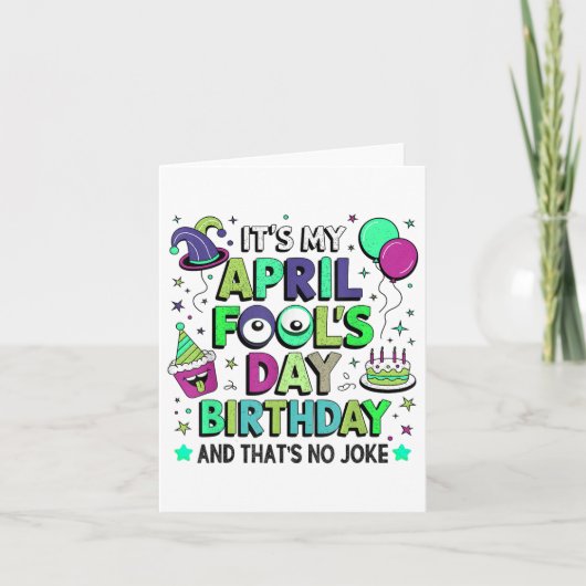 Grappig mijn April Fools Day verjaardag, en dat is Kaart (Voorkant)