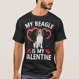 Grappig mijn beagle is mijn Valentijn Dog Puppy Lo T-shirt