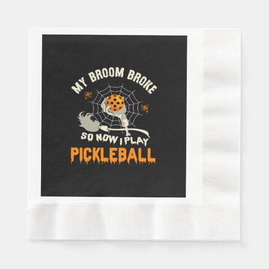 Grappig mijn bezem brak dus nu speel ik pickleball servet (Voorkant)