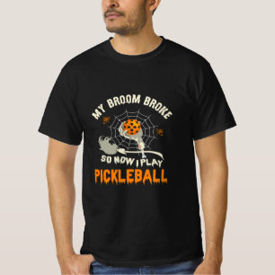 Grappig Mijn Bezem Brak Dus Nu Speel Ik Pickleball T-shirt