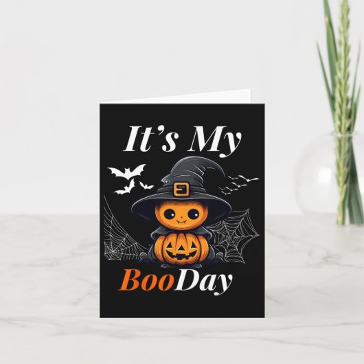 Grappig, mijn Boo Day Cute Halloween Birthday Ghos Kaart (Voorkant)