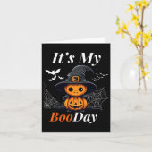 Grappig, mijn Boo Day Cute Halloween Birthday Ghos Kaart (Gele Bloem)