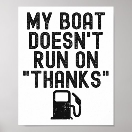 Grappig Mijn Boot Vaart Niet Op Dank Feestje Voor Poster (Voorkant)