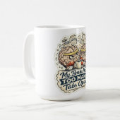Grappig Mijn Brein Heeft Te Veel Tabbladen Open T- Koffiemok (Voorkant links)