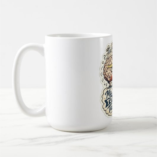Grappig Mijn Brein Heeft Te Veel Tabbladen Open T- Koffiemok (Links)