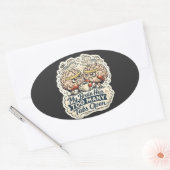 Grappig Mijn Brein Heeft Te Veel Tabbladen Open T- Ovale Sticker (Envelop)