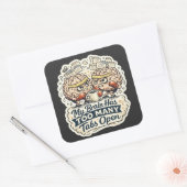 Grappig Mijn Brein Heeft Te Veel Tabbladen Open T- Vierkante Sticker (Envelop)