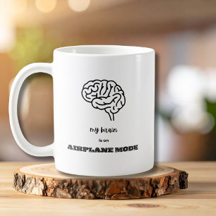 Grappig Mijn Brein staat in de Vliegtuigstand Coll Koffiemok
